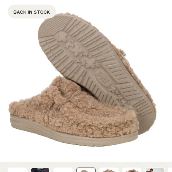 Hey Dude Wally Plush Tan Slippers - Picture 8 of 9